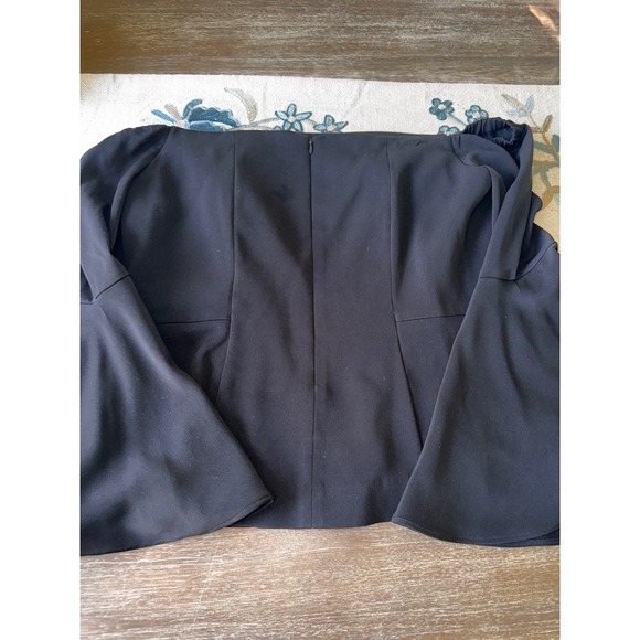 Boston Proper Black Off the Shoulder Top Bell Sleeve Blouse Size 12 - Picture 8 of 9